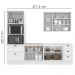 Cozinha Modulada 5 Pecas 272 cm CE377 Americana Branco Calcare Henn