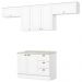 Cozinha Modulada 5 Pecas 280 cm Americana Branco Calcare Henn