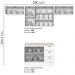 Cozinha Modulada 5 Pecas 280 cm Americana Branco Calcare Henn