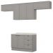 Cozinha Modulada 5 Pecas 280 cm Americana Cinza Calcare Henn