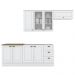 Cozinha Modulada 5 Pecas 280 cm CE379 Americana Branco Nature Henn