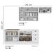 Cozinha Modulada 5 Pecas 280 cm CE379 Americana Branco Nature Henn