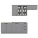 Cozinha Modulada 5 Pecas 280 cm CE379 Americana Cinza Calcare Henn