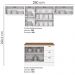 Cozinha Modulada 5 Pecas 280cm Americana Branco Nature Henn