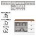 Cozinha Modulada 5 Pecas 280cm Americana Branco Nature Henn