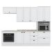 Cozinha Modulada 7 Pecas 272 cm CE790 Americana Branco Calcare Henn