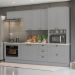 Cozinha Modulada 7 Pecas 272 cm CE790 Americana Cinza Calcare Henn