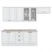 Cozinha Modulada 7 Pecas 280 cm CE791 Americana Branco Calcare Henn