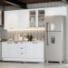 Cozinha Modulada 7 Pecas 280 cm CE791 Americana Branco Calcare Henn