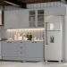 Cozinha Modulada 7 Pecas 280 cm CE791 Americana Cinza Calcare Henn