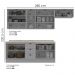 Cozinha Modulada 7 Pecas 280 cm CE791 Americana Cinza Calcare Henn