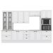 Cozinha Modulada 7 Pecas 343 cm CE172 Americana Branco Calcare Henn