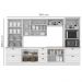 Cozinha Modulada 7 Pecas 343 cm CE172 Americana Branco Calcare Henn