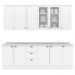 Cozinha Modulada 9 Pecas 240 cm CE856 Americana Branco Calcare Henn