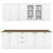 Cozinha Modulada 9 Pecas 240 cm CE856 Americana Branco Nature Henn