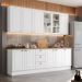 Cozinha Modulada 9 Pecas 240 cm CE856 Americana Branco Nature Henn