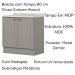 Cozinha Modulada 9 Pecas 240 cm CE856 Americana Cinza Calcare Henn