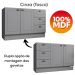 Cozinha Modulada 9 Pecas 240 cm CE856 Americana Cinza Nature Henn