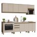 Cozinha Modulada Connect 10 Peças Duna/Cristal com Balcão Forno de Embutir - Móveis Henn