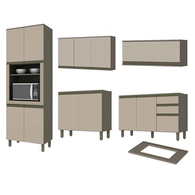 Cozinha Modulada Connect 5 Peças Duna/Cristal com Torre Quente - Móveis Henn