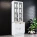 Cristaleira 2 Portas 2 Gav 72 cm C357 Americana Branco Calcare Henn