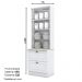 Cristaleira 2 Portas 2 Gav 72 cm C357 Americana Branco Calcare Henn