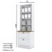 Cristaleira 2 Portas 2 Gav 72 cm C357 Americana Branco Nature Henn