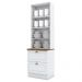 Cristaleira 2 Portas 2 Gav 72 cm C357 Americana Branco Nature Henn