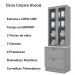 Cristaleira 2 Portas 2 Gav 72 cm C357 Americana Cinza Calcare Henn
