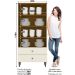 Cristaleira 2 Portas 2 Gavetas com Vidro e Prateleiras Internas - Liz Off White / Nature