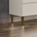 Cristaleira 2 Portas 2 Gavetas com Vidro e Prateleiras Internas - Liz Off White / Nature