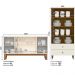 Cristaleira Liz E Buffet Eiffel Para Sala Off White Nature Henn