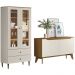 Cristaleira Liz E Buffet Quartzo Para Sala Off White Nature Henn
