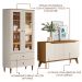 Cristaleira Liz E Buffet Quartzo Para Sala Off White Nature Henn