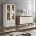 Cristaleira Liz E Buffet Quartzo Para Sala Off White Nature Henn