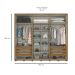Guarda-Roupa Casal Belmon 6 Portas 6 Gavetas Nature e Off White