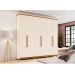 Guarda-Roupa Casal Colin 6 Portas 3 Gavetas Off White e Nature