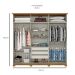 Guarda-Roupa Casal Colin 6 Portas 3 Gavetas Off White e Nature