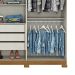 Guarda-Roupa Casal Colin 6 Portas 3 Gavetas Off White e Nature