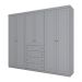 Guarda-Roupa Casal Mississipi 6 Portas 4 Gavetas Cinza