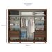 Guarda-Roupa Casal Parma 2 Portas 4 Gavetas Castanho