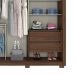 Guarda-Roupa Casal Parma 2 Portas 4 Gavetas Castanho