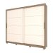 Guarda-Roupa Casal Parma 2 Portas 4 Gavetas Rústico e Off White