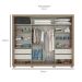 Guarda-Roupa Casal Parma 2 Portas 4 Gavetas Rústico e Off White