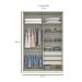 Guarda-Roupa Casal Predileto 2 Portas 3 Gavetas Areia