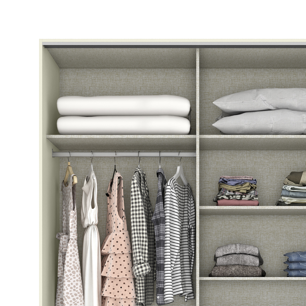 Guarda-Roupa Casal Predileto 2 Portas 3 Gavetas Areia