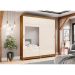 Guarda-Roupa Casal com Espelho Turin 2 Portas 3 Gavetas Nature e Off White