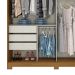 Guarda-Roupa Casal com Espelho Turin 2 Portas 3 Gavetas Nature e Off White