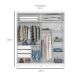 Guarda-Roupa Casal com Espelho Turin Flex 2 Portas 3 Gavetas Branco