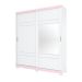 Guarda-Roupa Casal com Espelho Turin Flex 2 Portas 3 Gavetas Branco